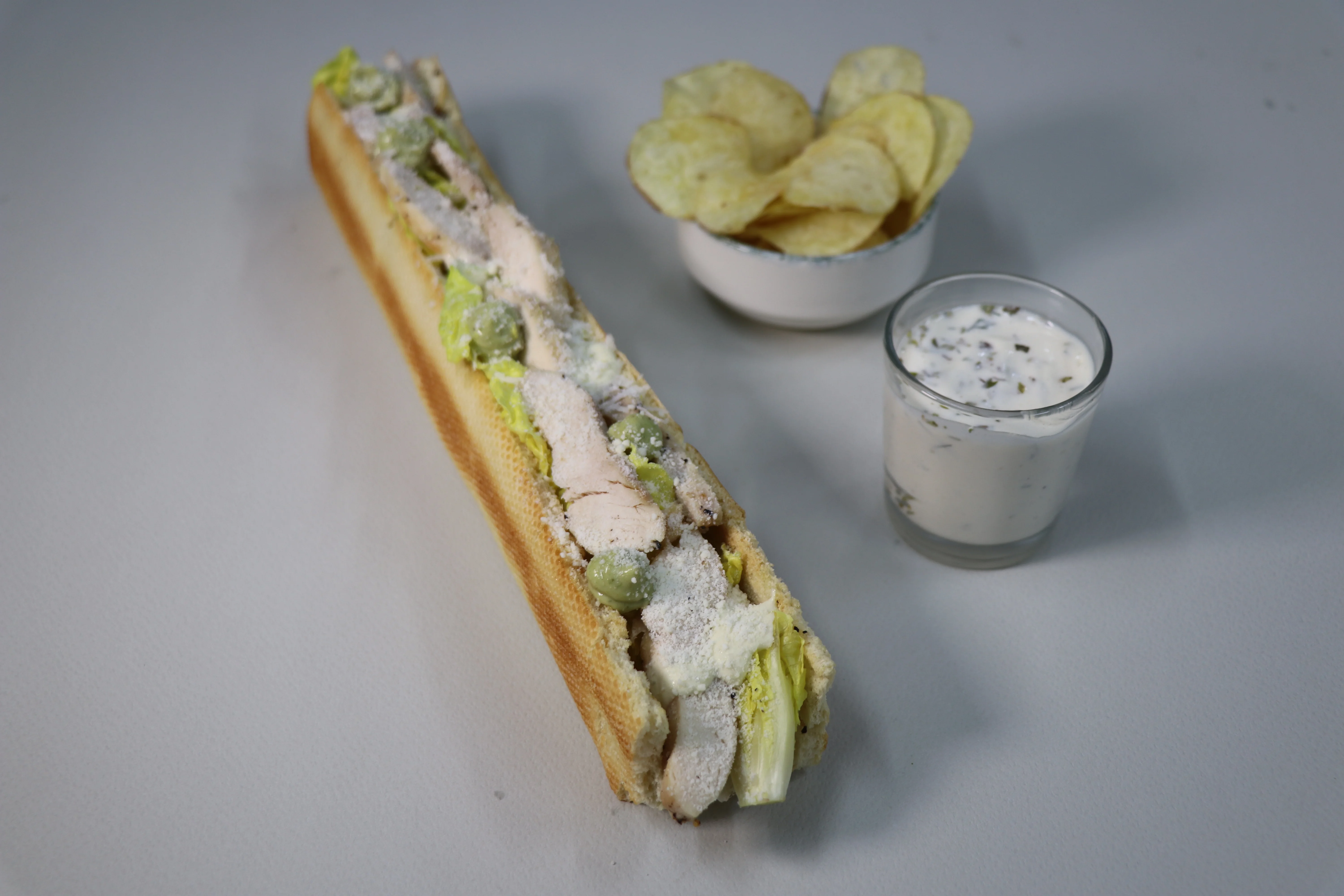 Gourmet seafood flûte baguette with premium ingredients from Miette Restaurant